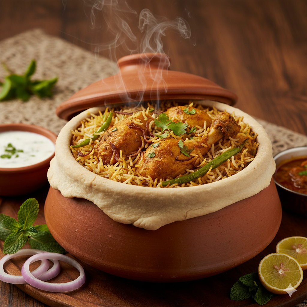Handi Chicken Biryani Handi Chicken Biryani